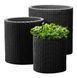 Горщик для квітів Keter Cylinder Planter Small, 7 л, сірий 7290103668204 фото 4