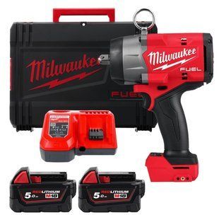 Гайковерт акумуляторний безщітковий 1/2'' MILWAUKEE, M18 FHIW2P12-502X, 1491Нм, з піном (зарядний пристрій M12-18 FC, 2 акумулят 4933492786 фото