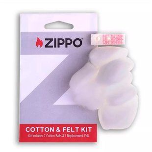 Ремкомплект ZIPPO 7 кульок вата та фетрова заглушка (122112) 122112 фото