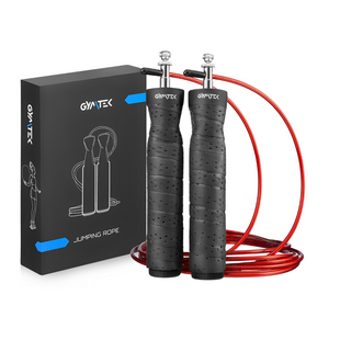 Скакалка Gymtek швидкісна з підшипниками чорна 5907766663997 фото