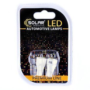 LED автолампа Solar 12V T10 W2.1x9.5d 7SMD white, 2шт SL1338 фото