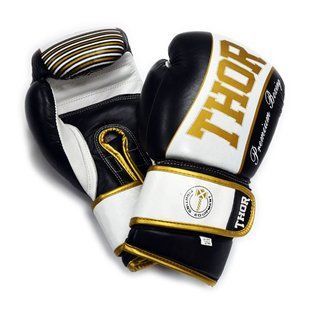 Рукавички боксерські THOR THUNDER 16oz / шкіра / чорні 529/09(Leather) BLK 16 oz. фото