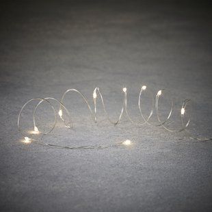 Гирлянда-струна &laquo;Luca Lighting&raquo; 1 м, 10led, классический белый, лит. батарейки 2хCR2032 8720362037095 фото