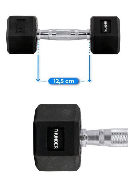 Гантель шестигранна 5 кг THUNDER HEXAGONAL-DUMBBELLS-5KG фото