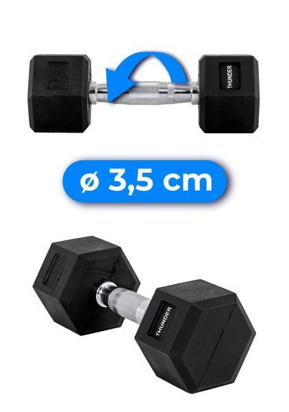 Гантель шестигранна 5 кг THUNDER HEXAGONAL-DUMBBELLS-5KG фото
