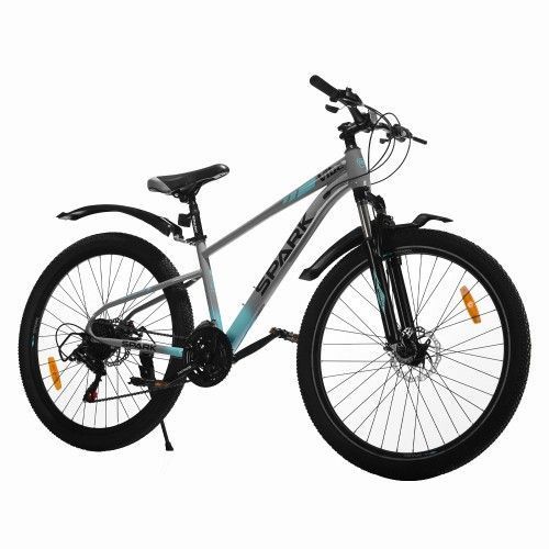 Велосипед SPARK VIBE (колеса - 27,5, сталева рама - 15) сірий з бірюзовим 000239242 фото