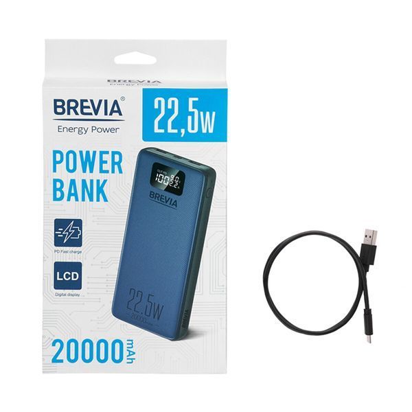 Повербанк (Power Bank) Brevia 20000mAh 22,5W Li-Pol, LCD 44218 фото