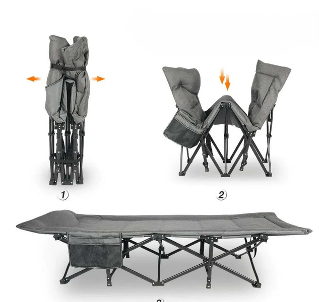 Розкладачка LEOBRO Чорний (HT-169K Black) HT-169K Black фото