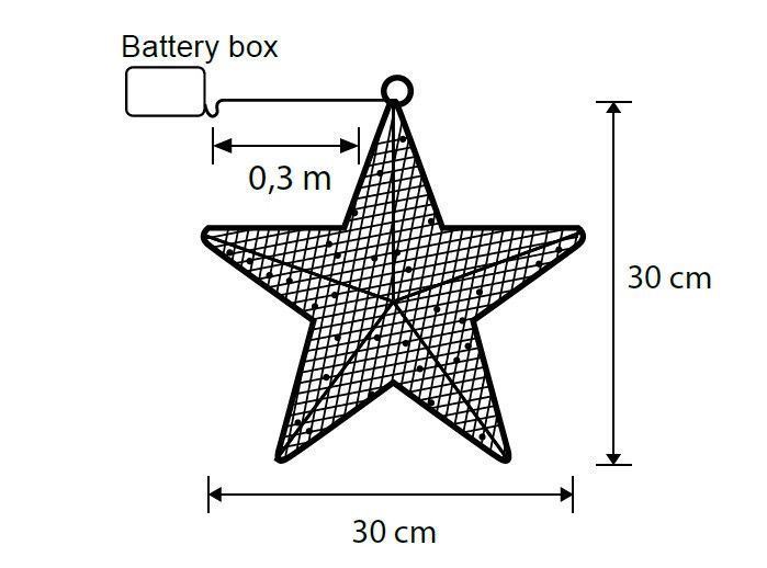 Зірка декоративна срібло, діам. 30 см, 30 led, Luca Lighting 8718861683097 фото