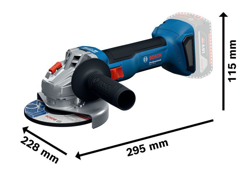 Акумуляторна кутова шліфмашина Bosch GWS 18V-8 (06019N9021) 06019N9021 фото