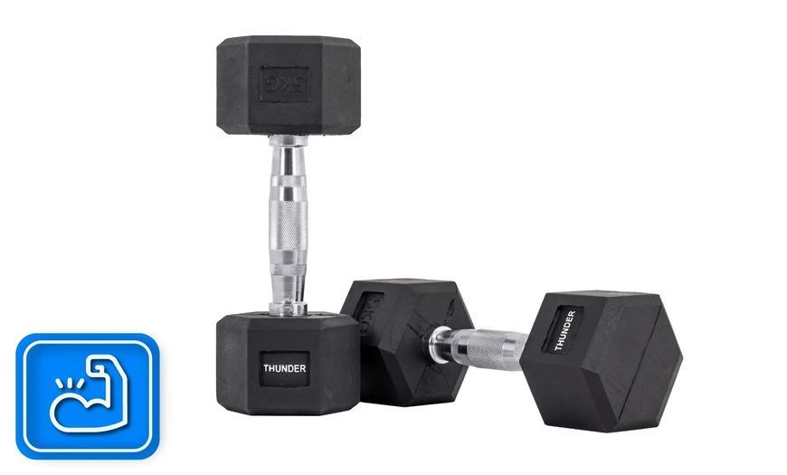 Гантель шестигранна 5 кг THUNDER HEXAGONAL-DUMBBELLS-5KG фото