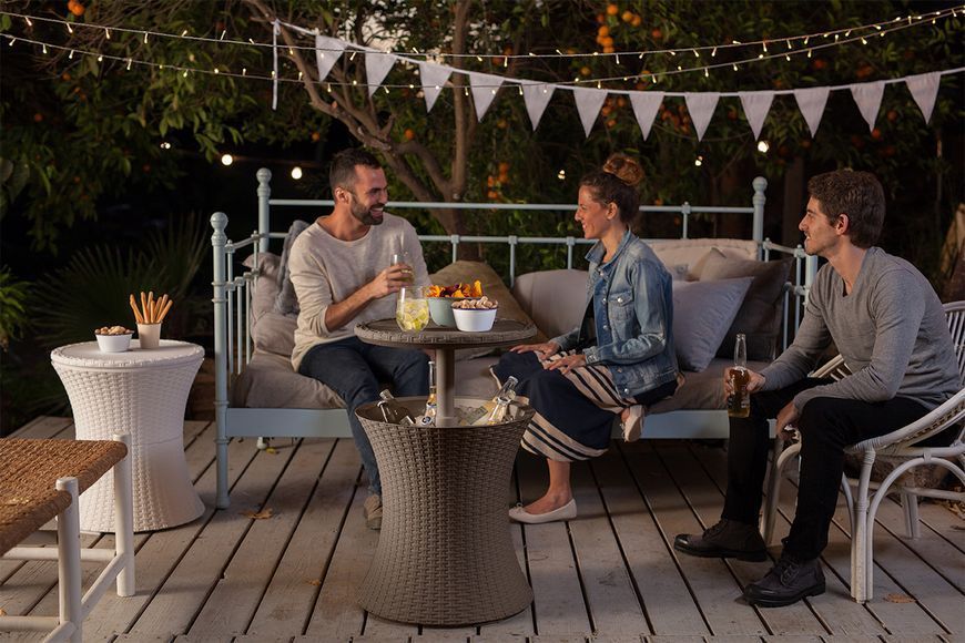 Стол - бар пластиковий Keter Cool Bar RATTAN 7290005828386 фото