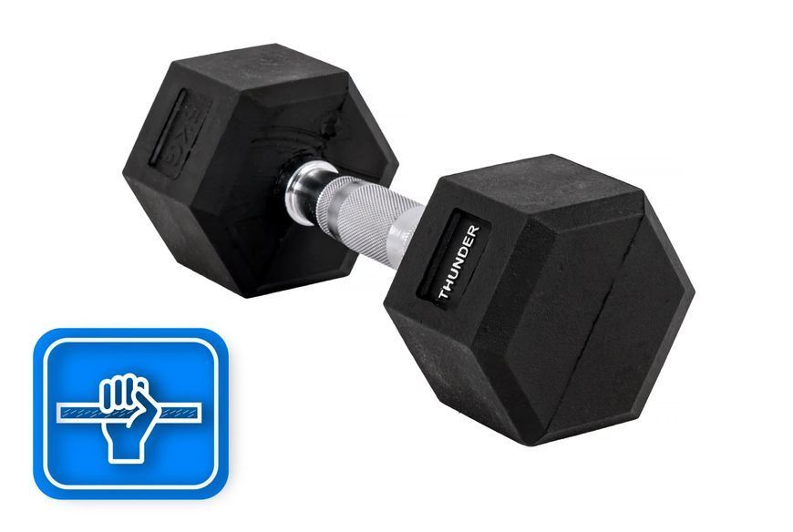 Гантель шестигранна 5 кг THUNDER HEXAGONAL-DUMBBELLS-5KG фото