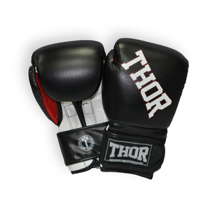 Рукавички боксерські THOR RING STAR 14oz / шкіра / чорно-біло-червоні 536/02(Le)BLK/WHT/RED 14 oz. фото