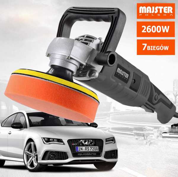 Полировальная машинка MAJSTER MP0442 2,6KW + 4 насадки + полировальная паста MENZERNA MP0442MENZ фото