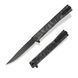 Ніж Ocaso Solstice, Engraved titanium Topo Pattern, Black 4009339 фото 1