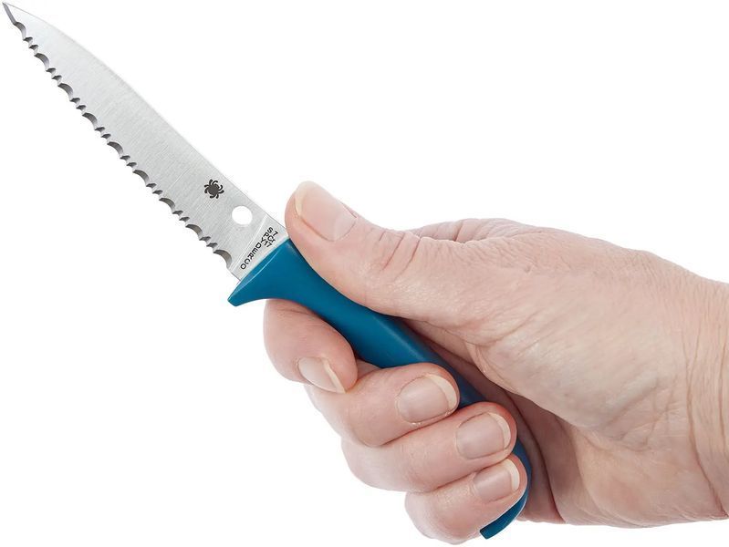 Ніж Spyderco Counter Puppy Blue Serrated 87.16.11 фото