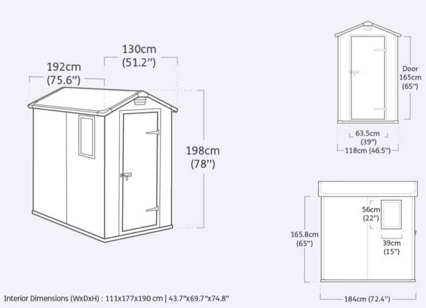 Садовий пластиковий будиночок Keter 4х6Ѕ 7290103660352 фото