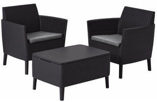 Комплект садових меблів Keter Salemo balcony set, графіт - прохолодний сірий 8711245155302 фото