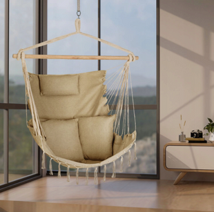 Бразильське крісло - гамак Outtec Boho Sois XXL бежевий 5905884424377 фото