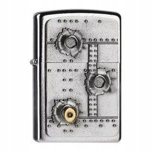 Запальничка бензинова Zippo Bullet Holes 3D Сліди від куль (2004519) 2004519 фото