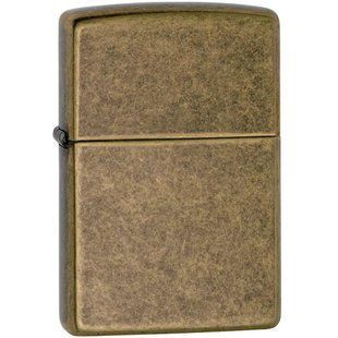 Запальничка бензинова ZIPPO FLAT BTM ANTIQUE BRASS (201 FB) 201 FB фото