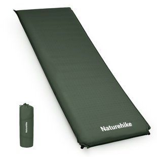 Килимок самонадувний одномісний Naturehike CNK2450WS020, 100 мм, темно-зелений 6927595712740 фото