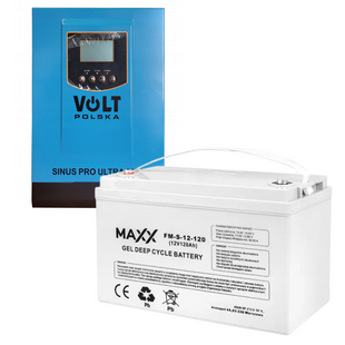 Комплект Volt Polska ULTRA-HV 2000 12/230V 1600/2400W + Акумулятор гелевий 4SUN MAXX GEL 120 Ah 2000U120FMS фото