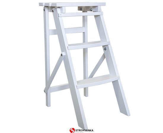 Дерев-#039;яна стрем-#039;янка VIRASTAR WHITE на 3 сходинки WSL1111 фото