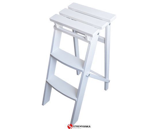Дерев-#039;яна стрем-#039;янка VIRASTAR WHITE на 3 сходинки WSL1111 фото