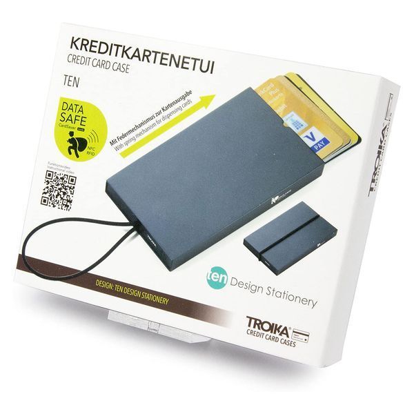 Футляр для кредитної картки із запобіганням мошенництву Troika, чорний CCC10/DG фото