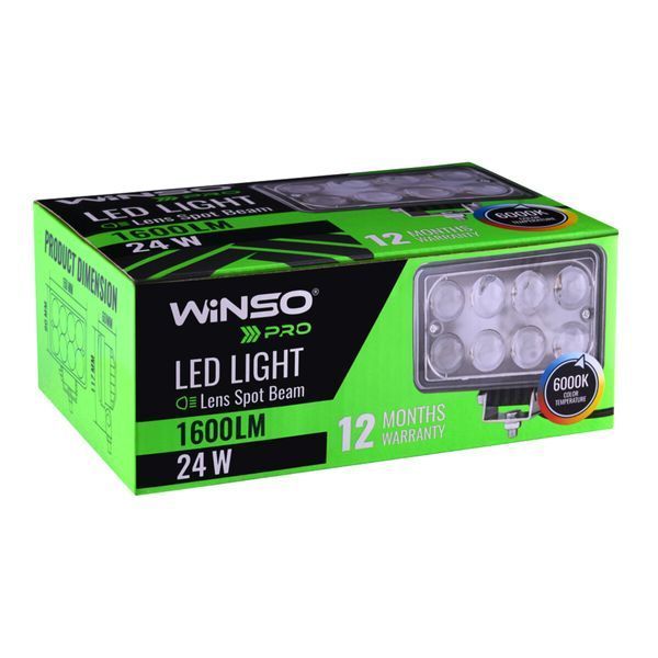 Фара світлодіодна Winso Pro EPISTAR 4D точковий 10-30V, 24W (8x3W), 1шт 780540 фото