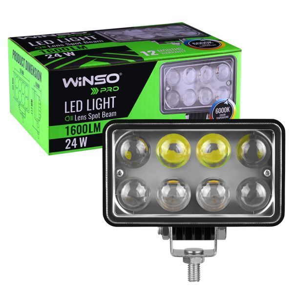 Фара світлодіодна Winso Pro EPISTAR 4D точковий 10-30V, 24W (8x3W), 1шт 780540 фото