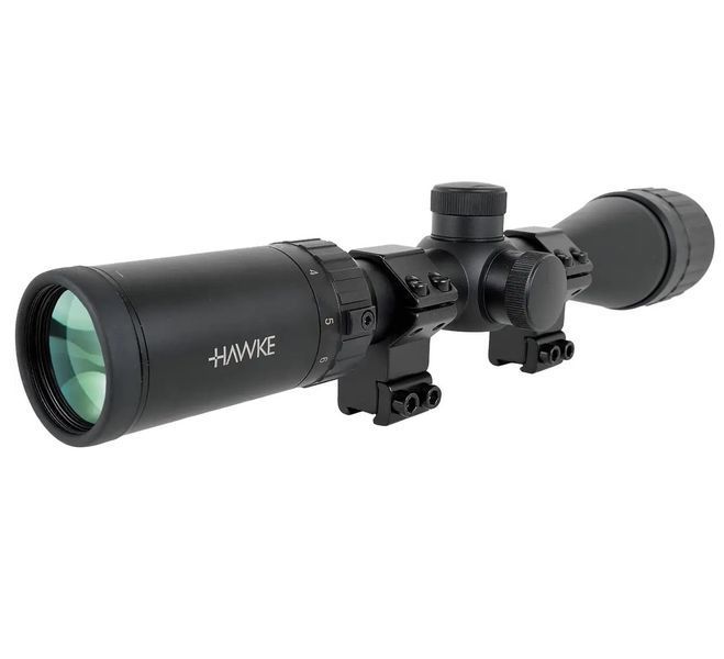 Приціл Hawke Fast Mount 3-9x40 AO Mil Dot + кільця ластівчин хвіст на 11 мм 3986.04.86 фото