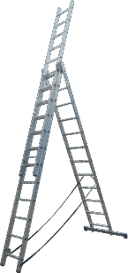 Драбина 3-секц. розкл. 3*12сх. 3,21-7,27м VHR H VHR H 3*12 фото