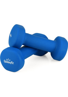 Гантелі для фітнесу неопренові Queenfit 2х1,5кг світло-синій 5907766665472 фото