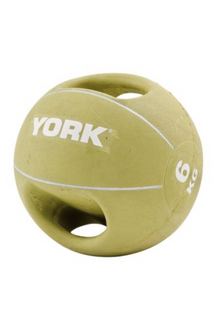 М-#039;яч медбол 6кг York Fitness із двома ручками, салатовий 20014961807329 фото