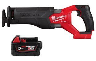 Пила шабельна акумуляторна безщіткова MILWAUKEE M18 FSZ-0 (каркас) + M18 B5 подарунок 4933498063/B5 фото