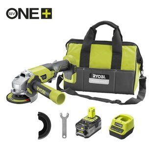 Шліфмашина кутова акумуляторна RYOBI, M18 M18 R18AG-140S, діаметр 115мм (ЗП+1 x 4.0Aг, сумка) 5133004301 фото