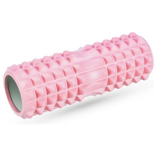 Масажний ролик Queenfit для йоги та фітнесу EVA 33*10,5см рожевий 5907766665809 фото
