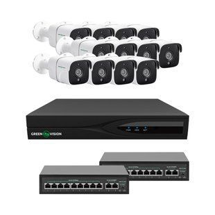 Комплект відеоспостереження на 12 камер GV-IP-K-W89/12 5MP LP29586 фото