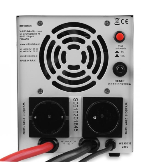 Гібридний ДБЖ/інвертор Volt Polska SINUS PRO 800 E 12/230V 500/800W (3SP080012E) 3SP080012E фото