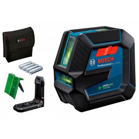 Лазерний нівелір Bosch GLL 2-15 G Professional з утримувачем LB 10, мішенню (0601063W00) 0601063W00 фото