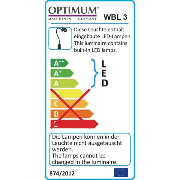 Світлодіодний верстатний світильник Optimum WBL 3 3351062 фото