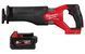 Пила шабельна акумуляторна безщіткова MILWAUKEE M18 FSZ-0 (каркас) + M18 B5 подарунок 4933498063/B5 фото 1