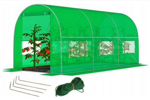 Садова теплиця з вікнами FunFit Garden 10m2 = 400*250*200 (Зелена) (1466) 1466 фото