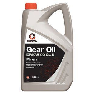 Трансмісійне масло Comma GEAR OIL EP80W-90 GL5 5л EP80905L фото