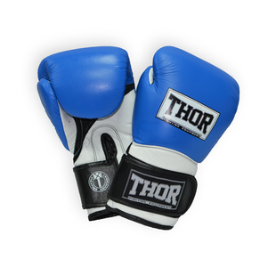 Рукавички боксерські THOR PRO KING 16oz / PU / синьо-біло-чорні 8041/03(PU) B/Wh/Bl 16 oz. фото