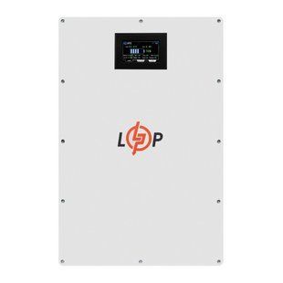 Акумулятор LP LiFePO4 51,2V - 100 Ah (5120Wh) (BMS 100A/50А) метал LCD Smart RS485/CAN JK настінний LP37733 фото