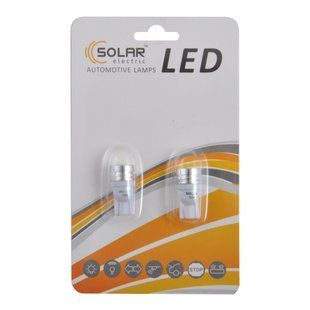 Автолампа Solar LED 12V T10 W2.1x9.5d 1SMD 1W white, 2шт LS241_B2 LS241_B2 фото